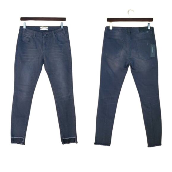One Teaspoon X Freebird II High-Low Raw Hem Jeans - Picture 1 of 9